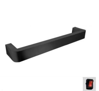 Полотенцесушитель электрический Margaroli Panorama 681 Switch Black Matt DB 45 см чёрный матовый